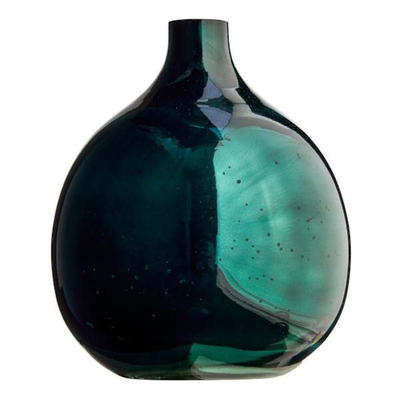 Found & Fable Green Glass Vase, 8″