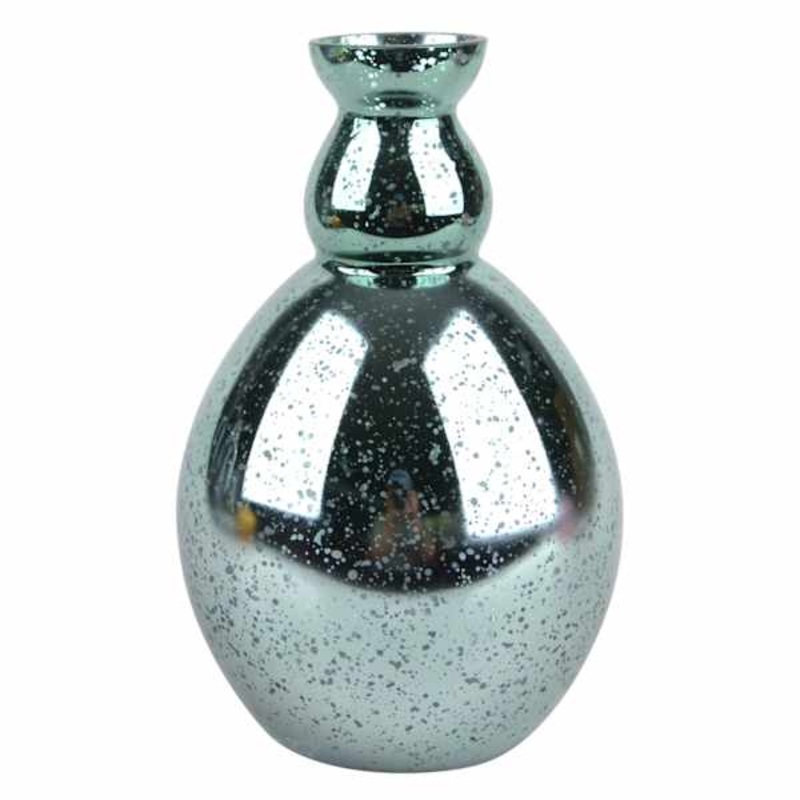 Found & Fable Light Green Mercury Glass Vase, 8″