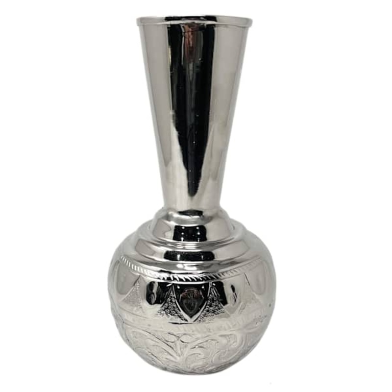 Found & Fable Metal Vase, 10″