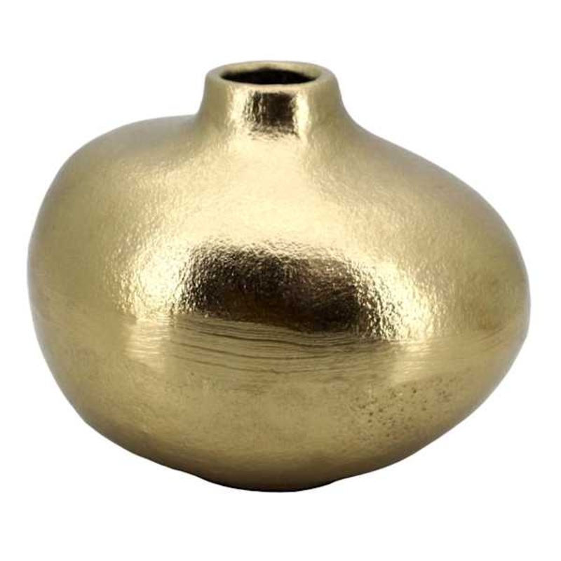 Gold Aluminum Vase, 6″