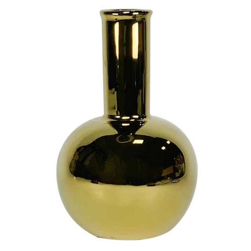 Gold Electro Ceramic Vase, 4×6