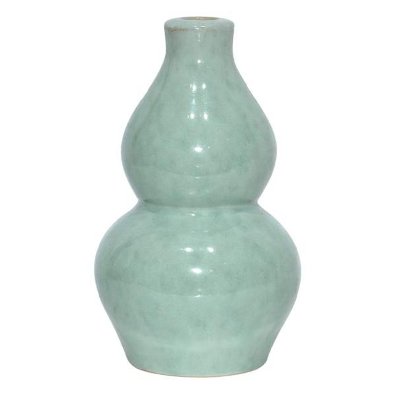 Green Ceramic Decorative Vase, 7.1″