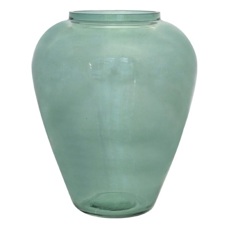 Green Glass Vase, 6″