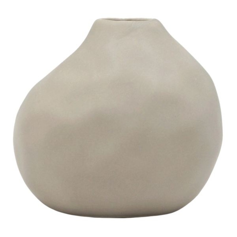 Grey Ceramic Vase, 3.8″