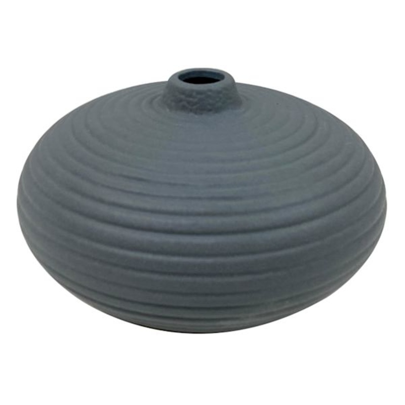 Grey Ceramic Vase, 4″