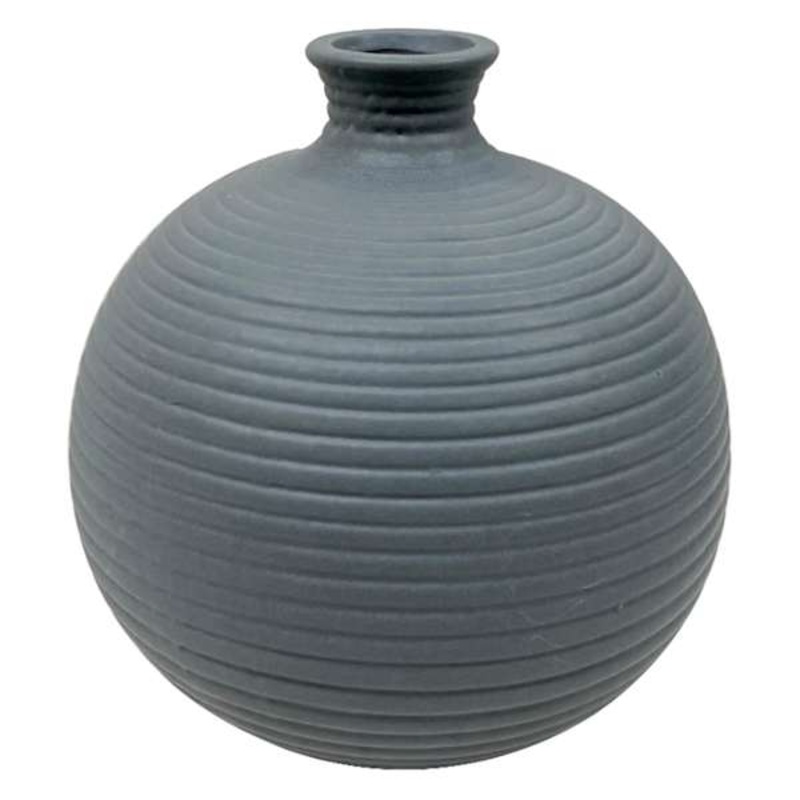 Grey Ceramic Vase, 7″