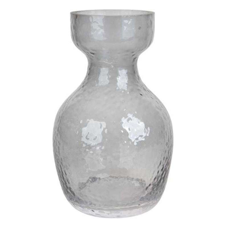 Grey Textured Ceramic Vase, 7″