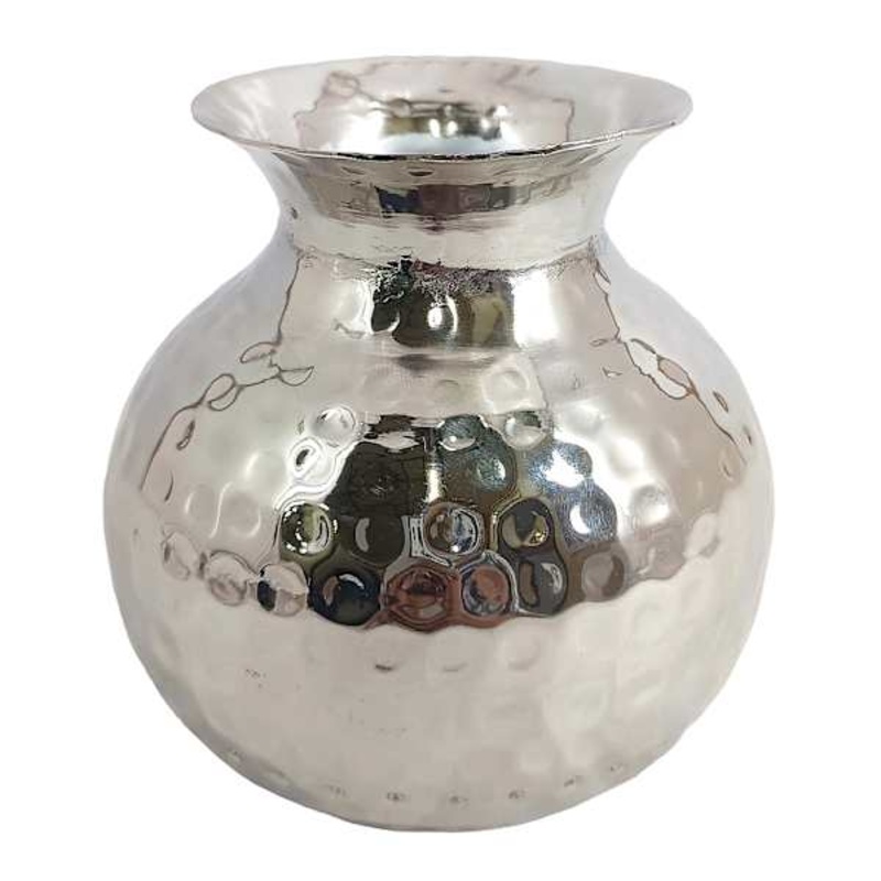 Hammered Metal Bud Vase, 4″