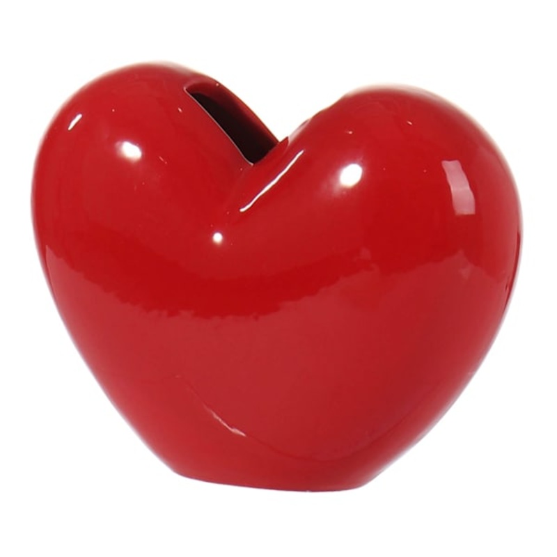 Heart Ceramic Vase, 6″