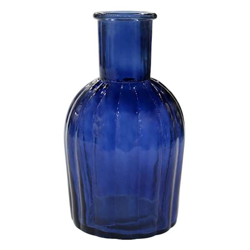 Blue Glass Vase, 11″