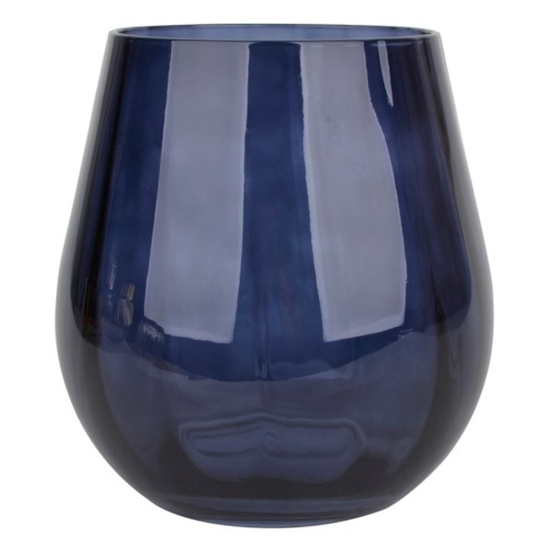 Blue Glass Vase, 6″