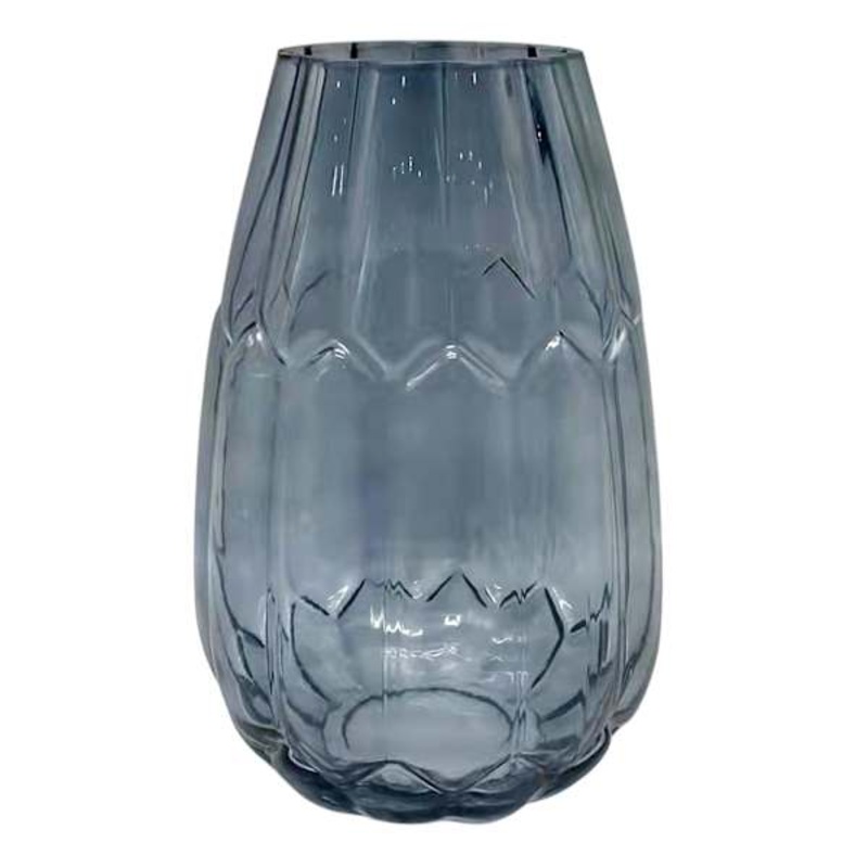 Grey Glass Vase, 11″