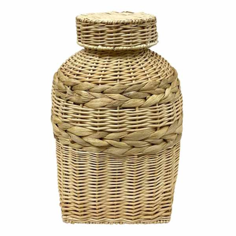 Honeybloom Rattan Jar, 13″