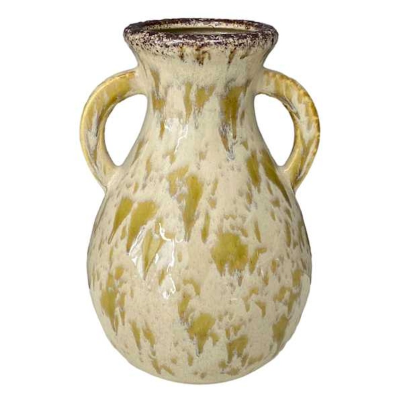 Honeybloom Splotch Ceramic Vase with Handles, 12″