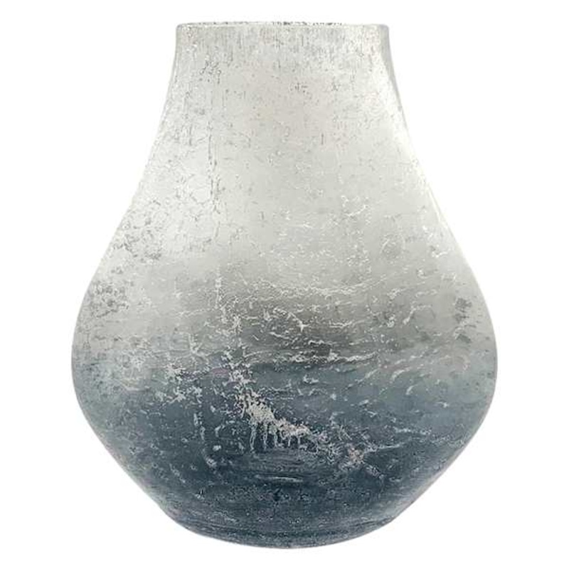 Laila Ali Smoke Grey Ombre Glass Vase, 11″