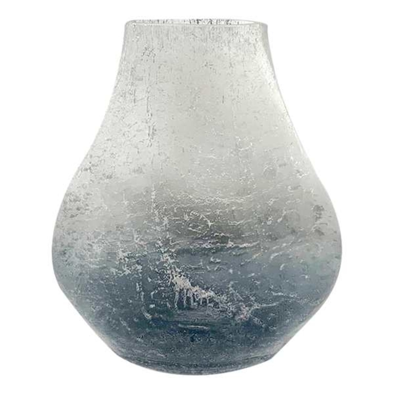Laila Ali Smoke Ombre Glass Vase, 9″