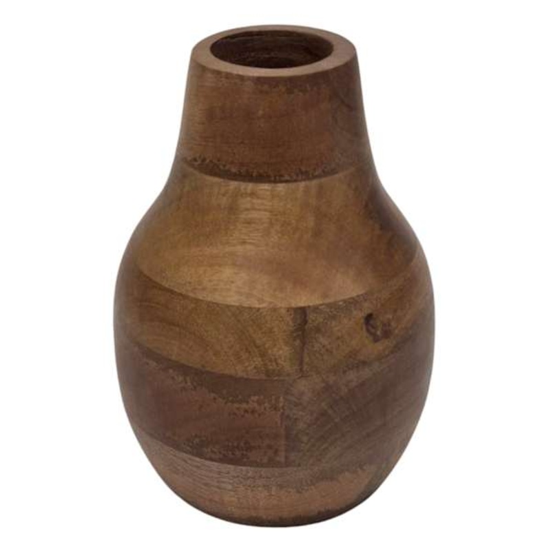 Mango Wood Flower Vase, 7″
