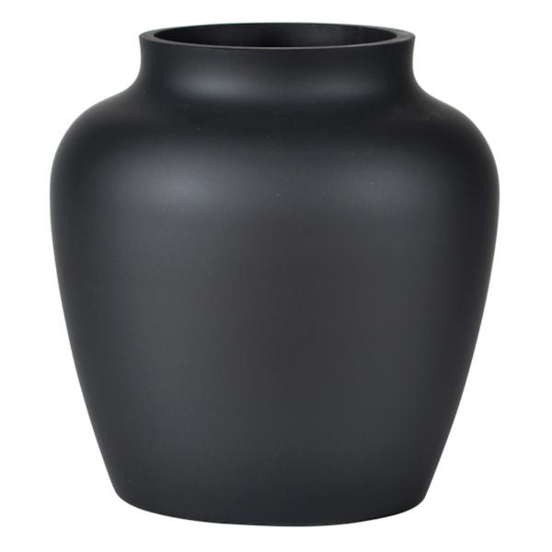 Matte Black Vase, 6″