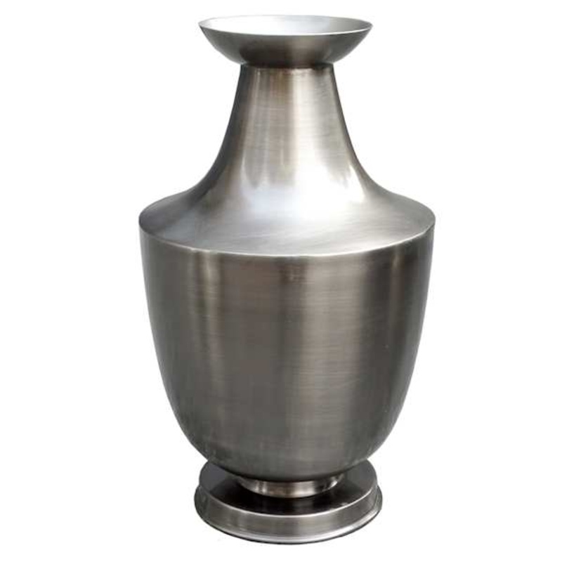 Metal Vase, 10″