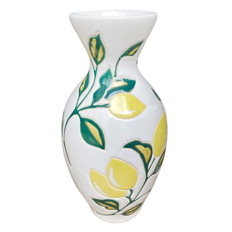 Multicolor Ceramic Vase, 10″