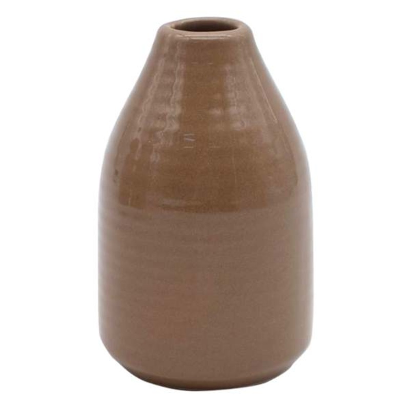 Natural Ceramic Vase, 4″