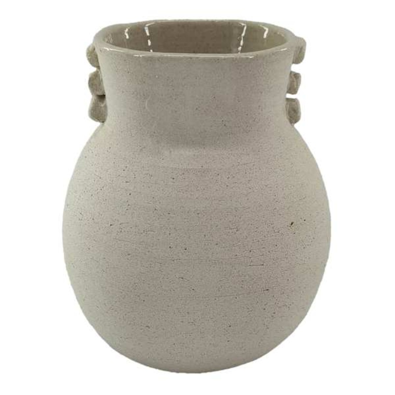 Natural Textured Pot with Dots, 8.75″