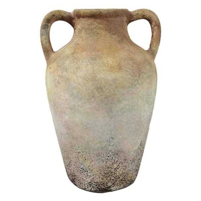 Neutral Ceramic Vase, 10.75″