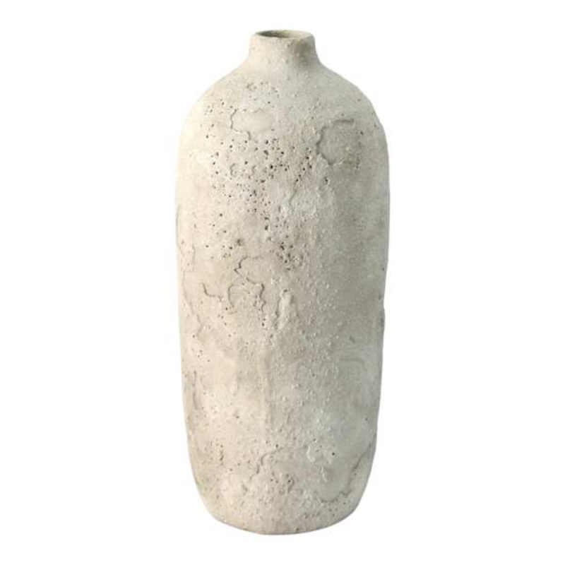 Neutral Ceramic Vase, 11″