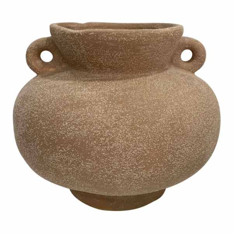 Neutral Ceramic Vase, 8″