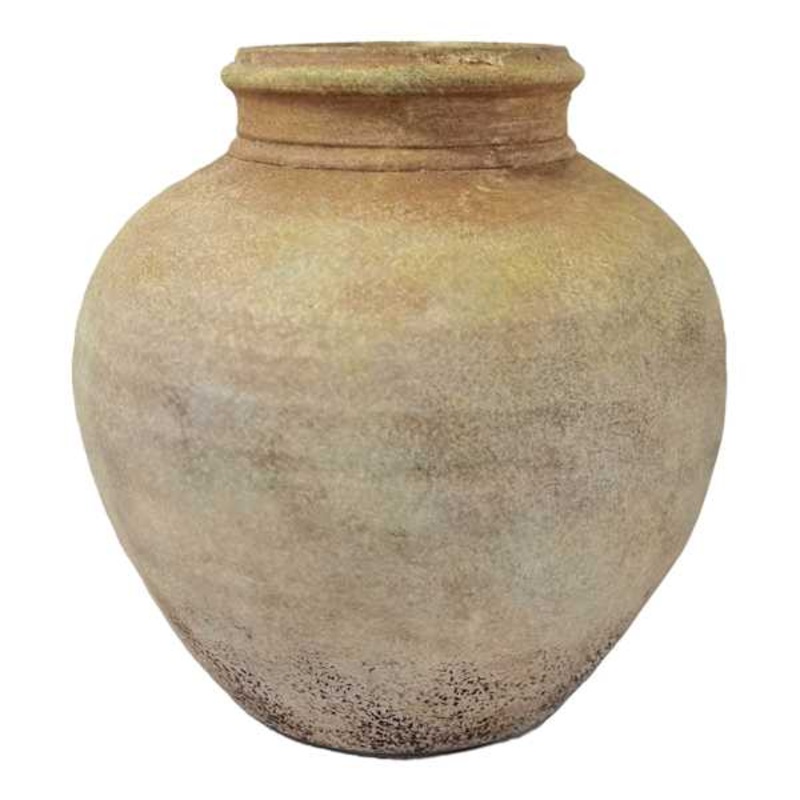 Orange Ceramic Vase, 9.5″