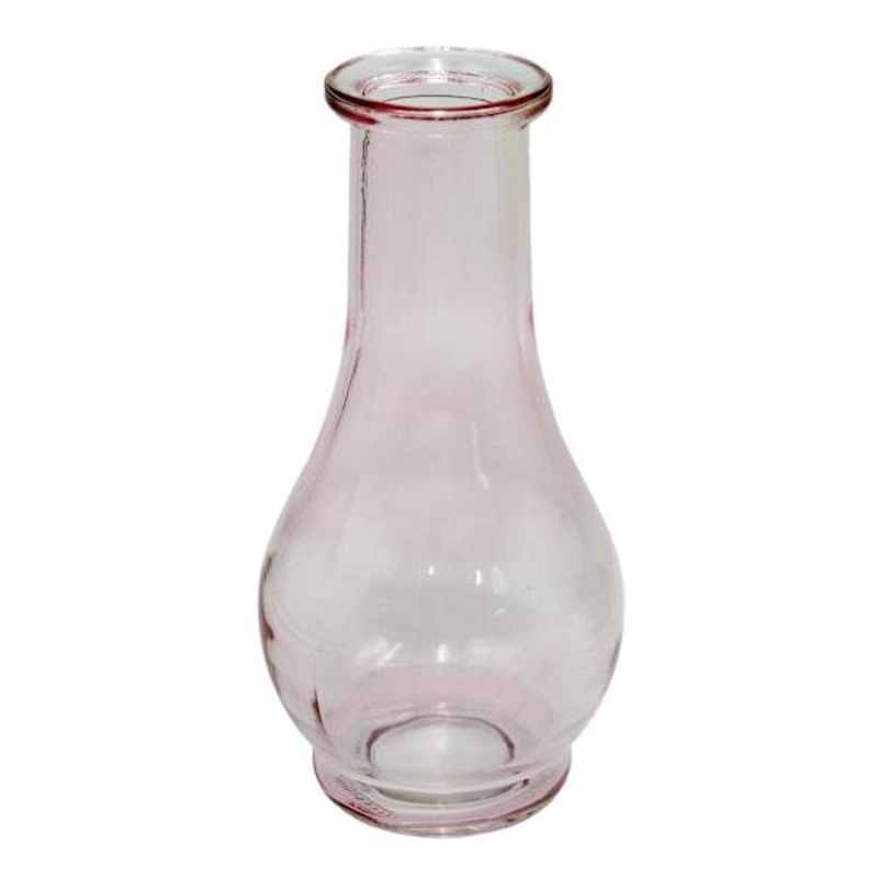 Pink Glass Bud Vase, 7″