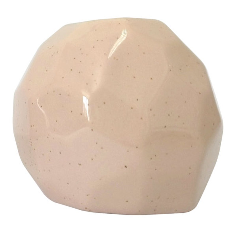 Pink Speckled Ceramic Bud Vase, 4″