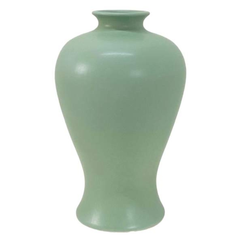 Providence Green Ceramic Vase, 9″