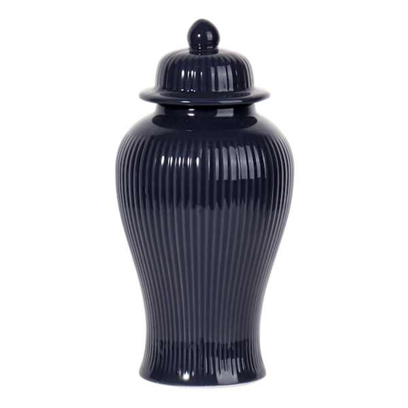 Providence Navy Blue Ceramic Ginger Jar, 7.5″