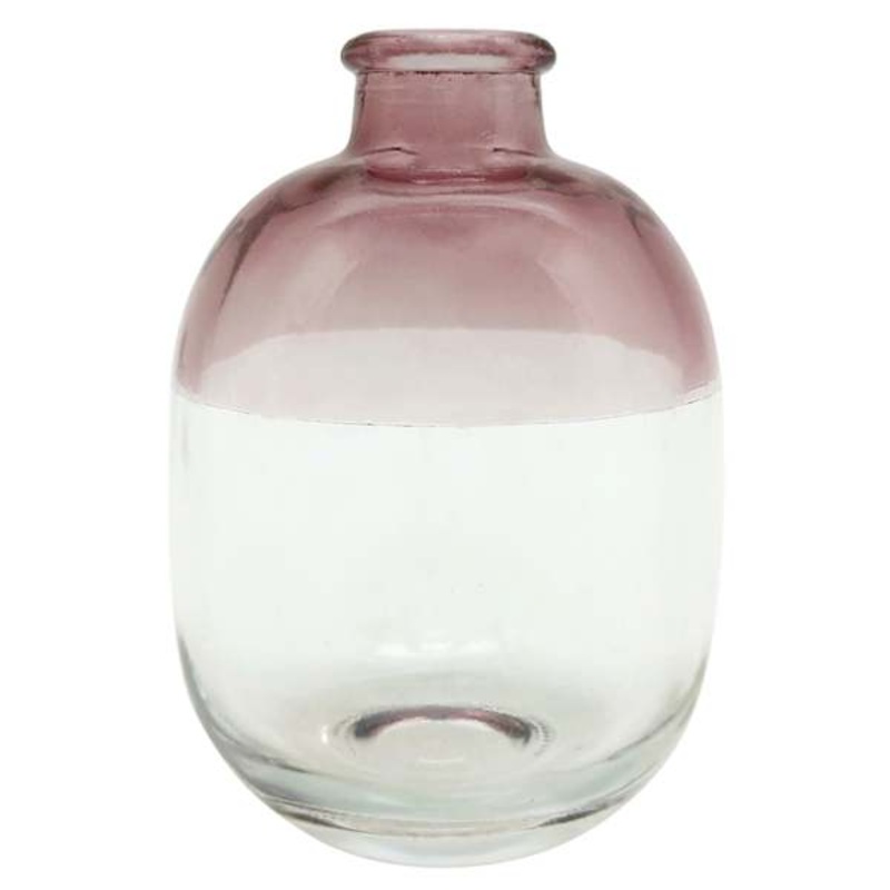 Purple Clear Glass Vase, 5″