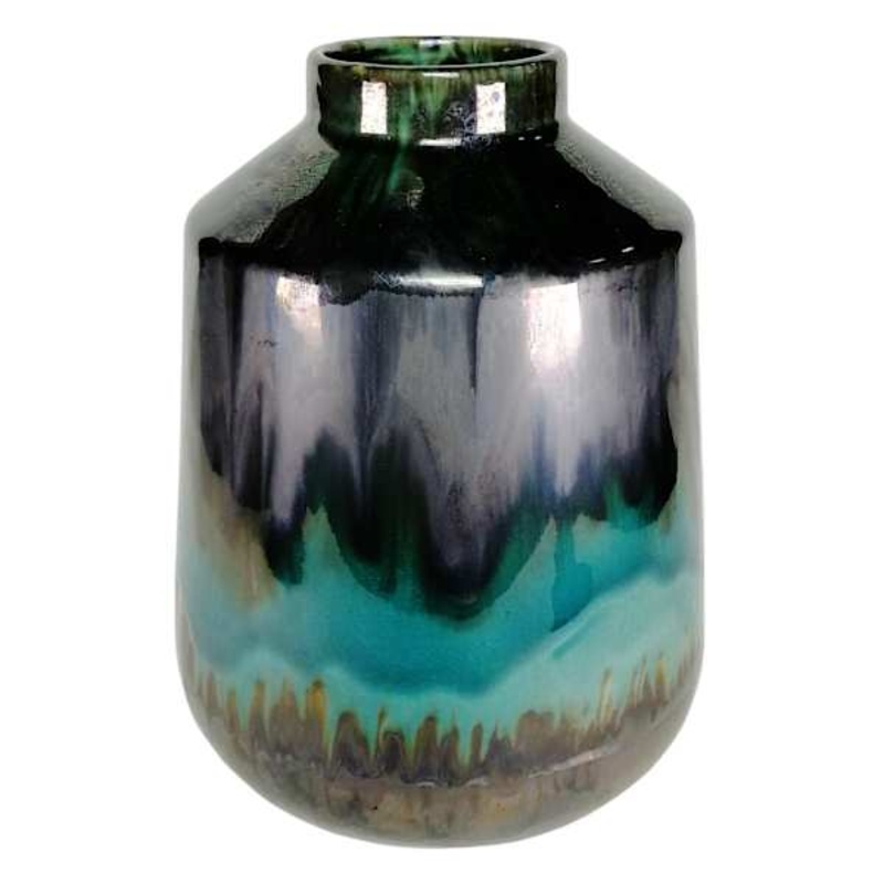 React Glazed Ceramic Vase, 9″