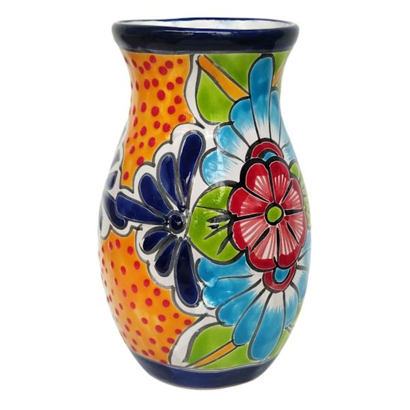 Talavera Flower Vase, 9″
