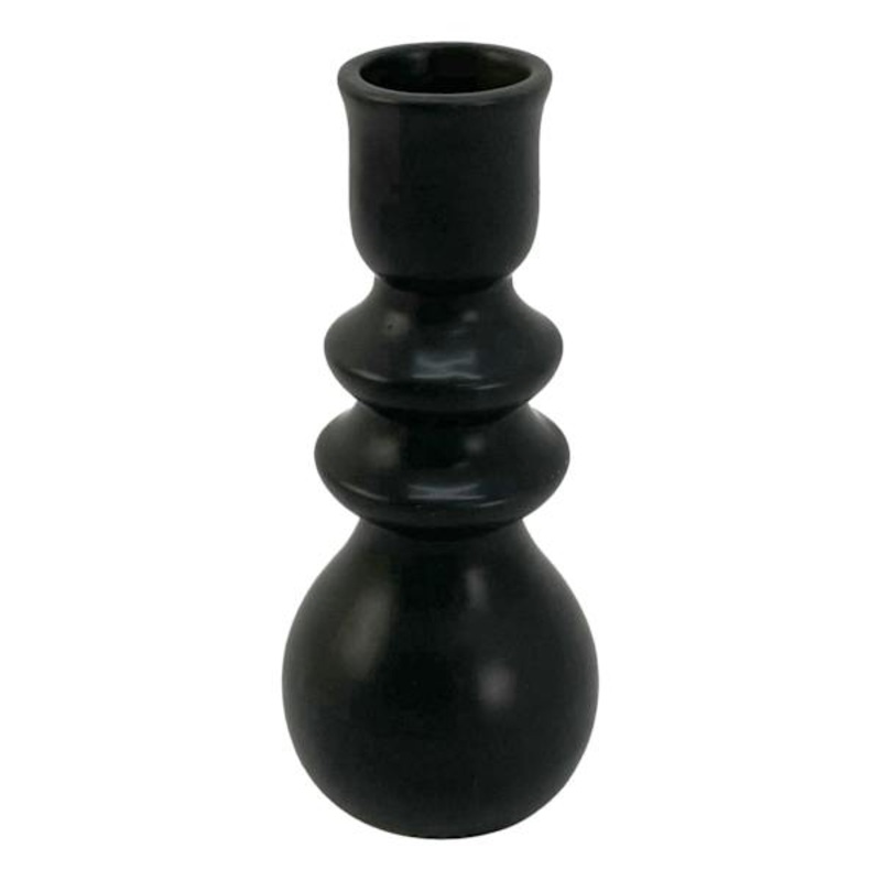 Tracey Boyd Black Ceramic Vase, 7.5″