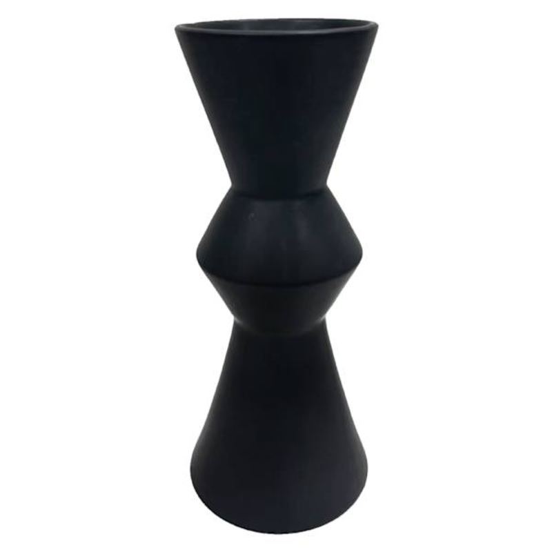 Tracey Boyd Black Ceramic Vase, 9.8″