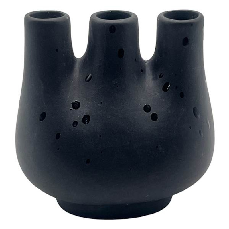 Tracey Boyd Black Contemporary Porcelain Vase, 4″
