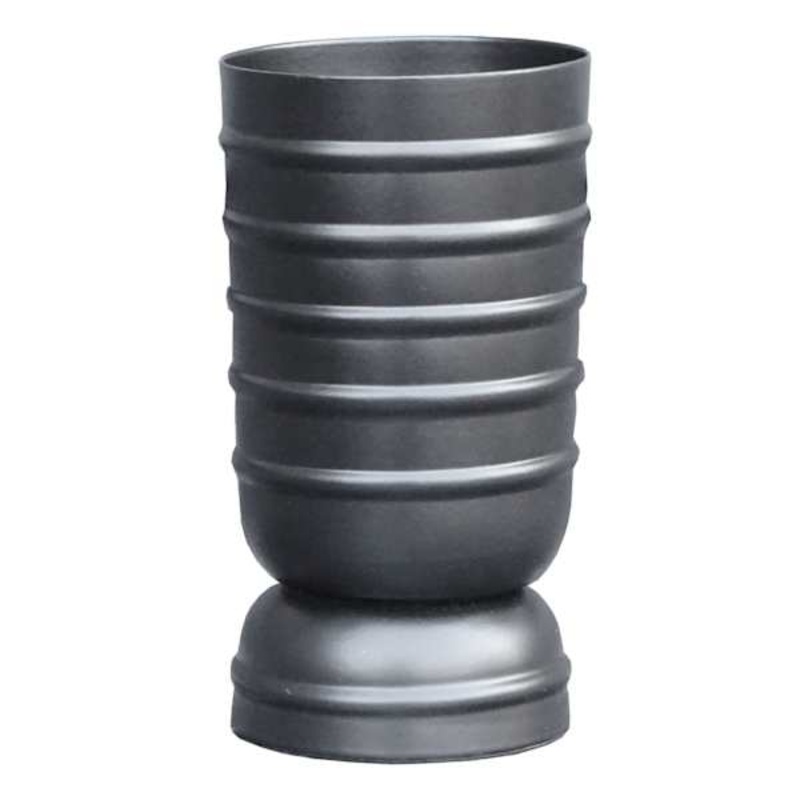 Tracey Boyd Black Metal Vase, 6″