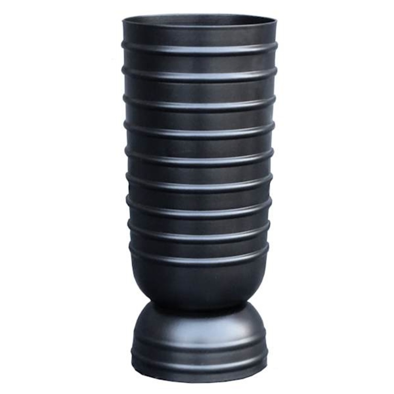 Tracey Boyd Black Spiralking Vase, 10″