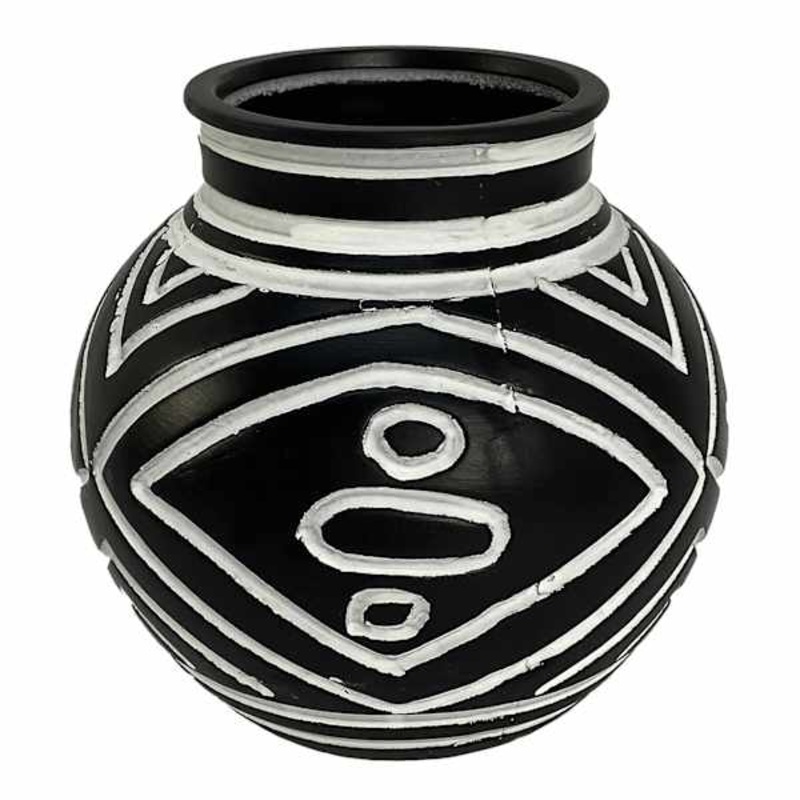 Tracey Boyd Black & White Ceramic Vase, 6″