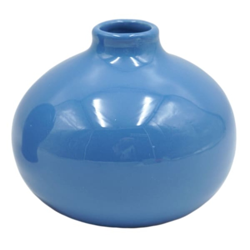Tracey Boyd Blue Ceramic Vase, 4″