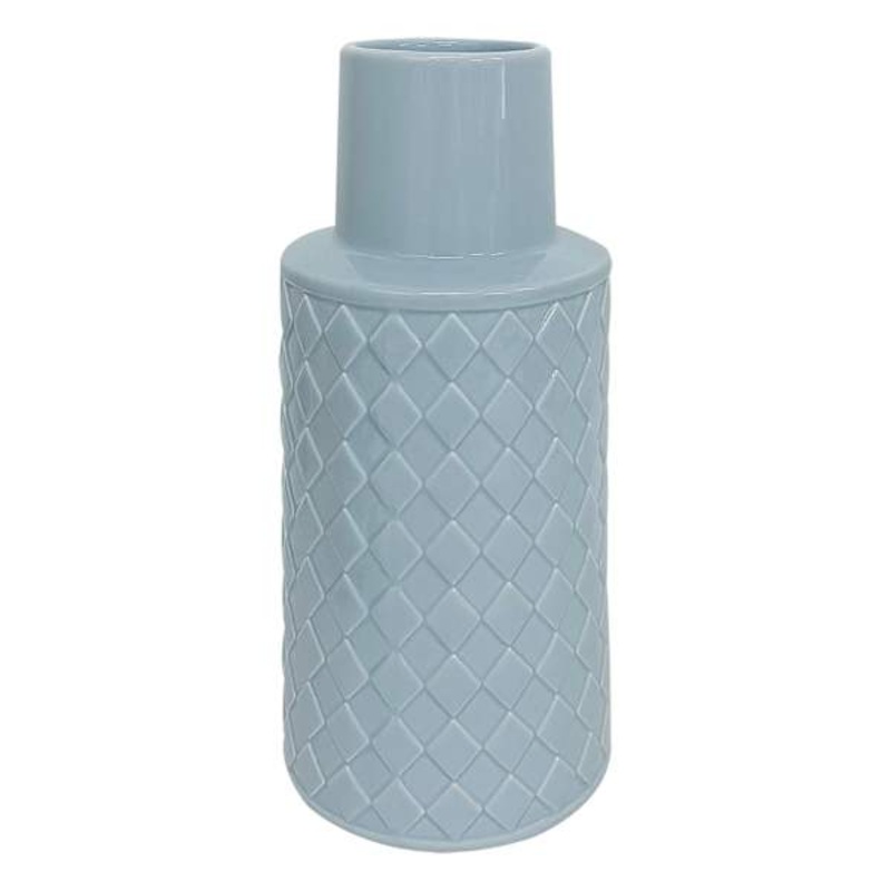 Tracey Boyd Blue Ceramic Vase, 9″