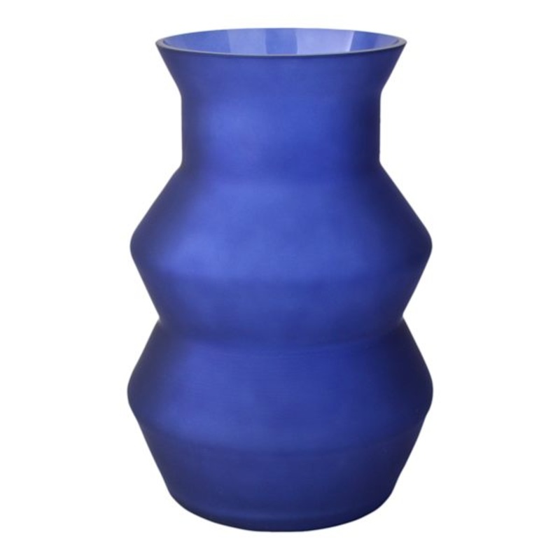 Tracey Boyd Blue Glass Vase, 10″