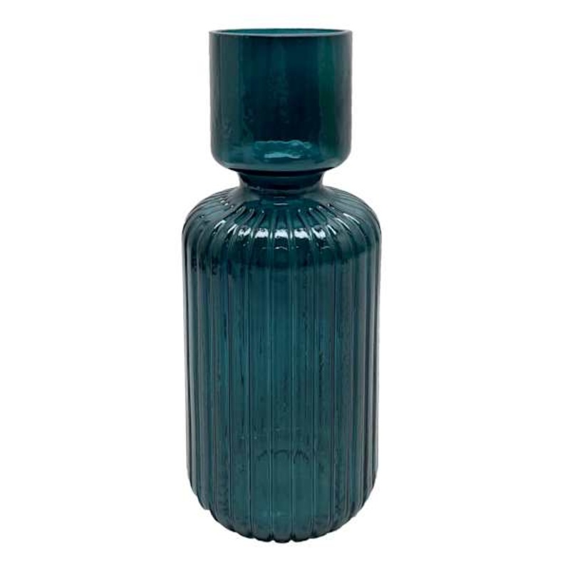 Tracey Boyd Blue Glass Vase, 11″