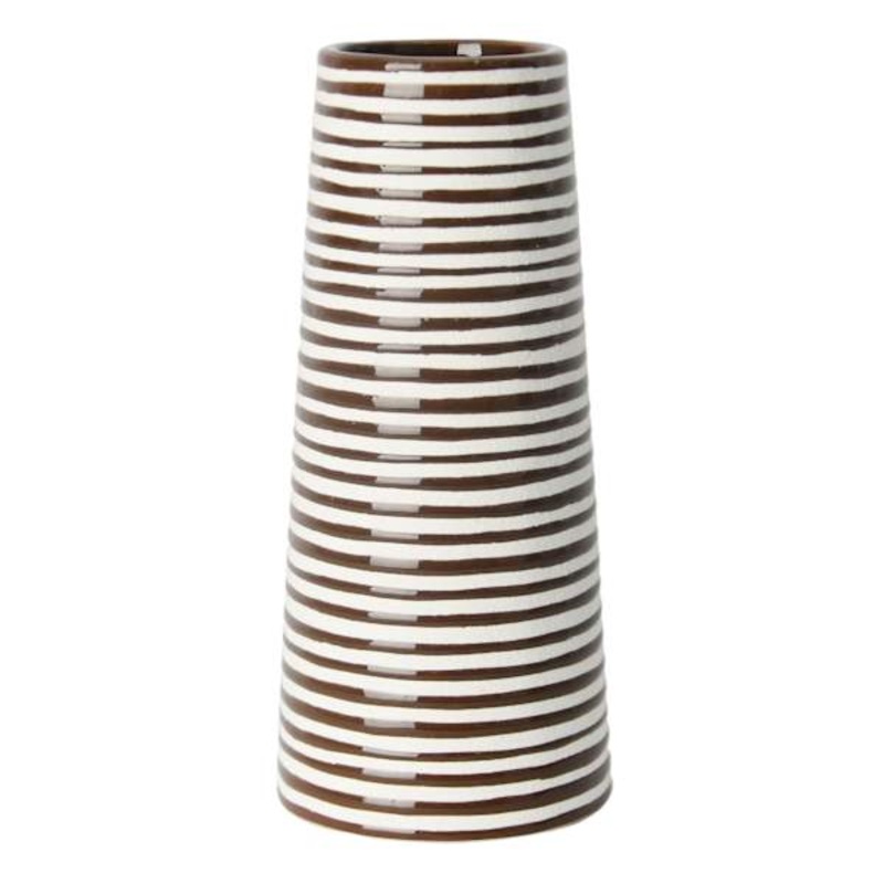 Tracey Boyd Brown Ceramic Vase, 7.8″