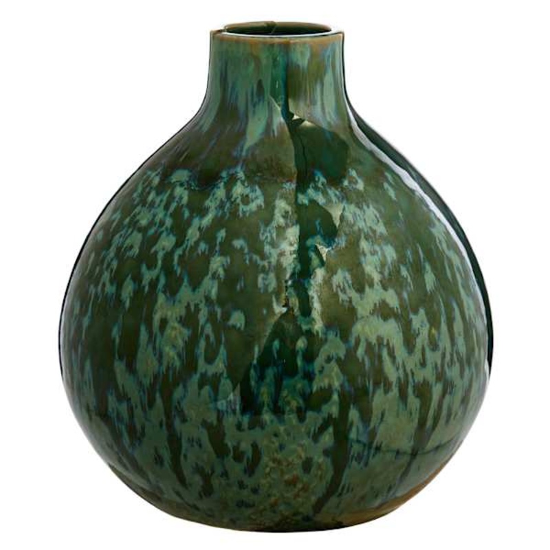 Tracey Boyd Green Ceramic Vase, 8″
