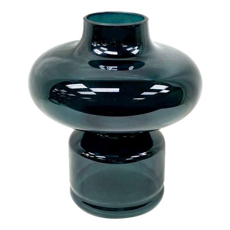 Tracey Boyd Green Glass Vase, 8″